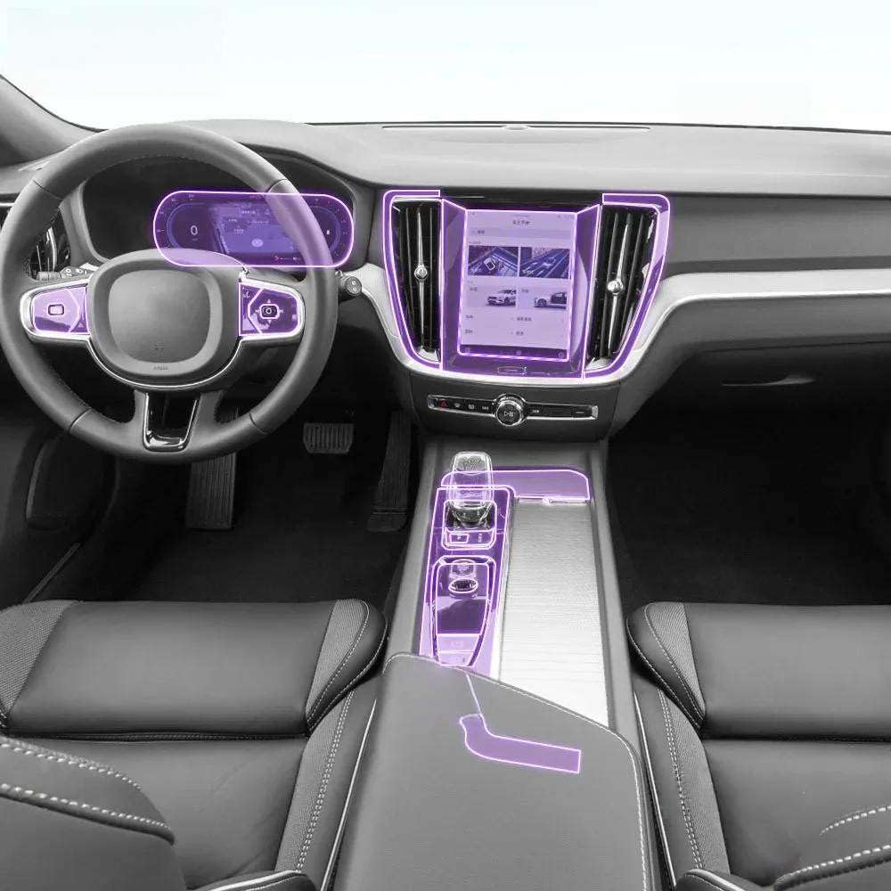 Película protectora transparente de TPU para consola de Volvo V60 2020-2024 8
