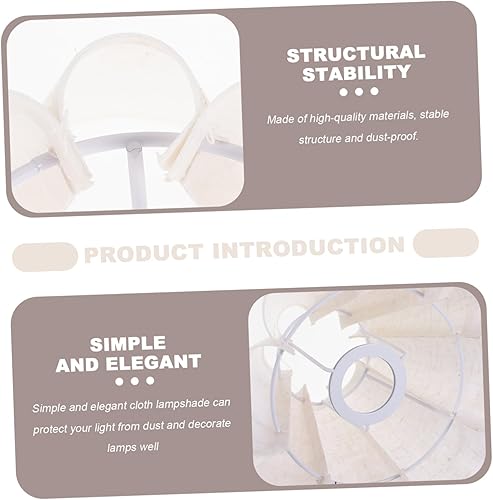 Miniatura 6 de Hemobllo 1 pieza de pétalos lámpara de mesa pantalla de pétalo pantalla de tela de repuesto pantalla de lámpara clip en la pantalla de la lámpara