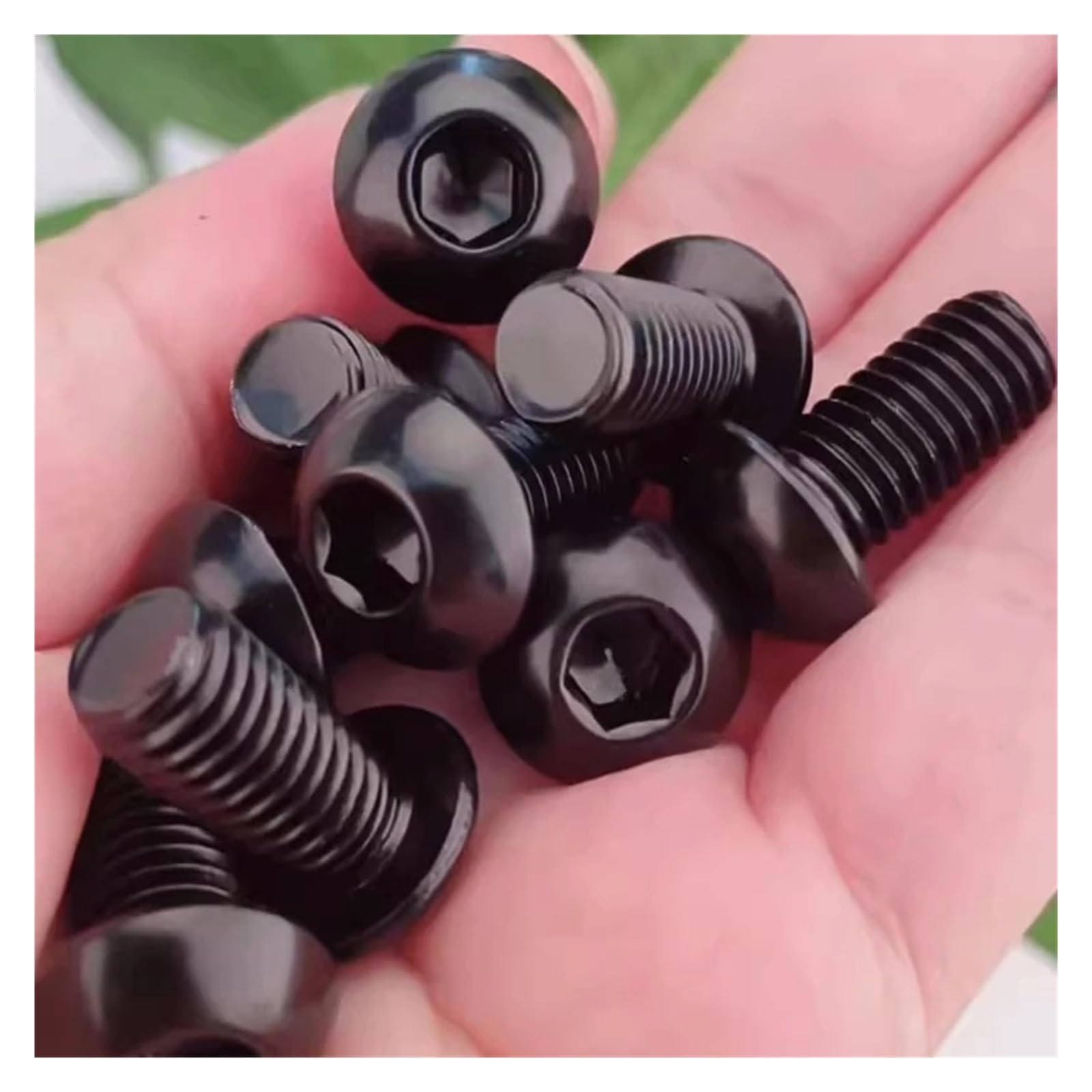 5~50 pz M3 M4 M5 M6 M8 Nero In Acciaio Inox 304 Rotonda Testa Pan Testa A Esagono Incassato Viti A Brugola Pulsante bullone(8mm,M6-10pcs)