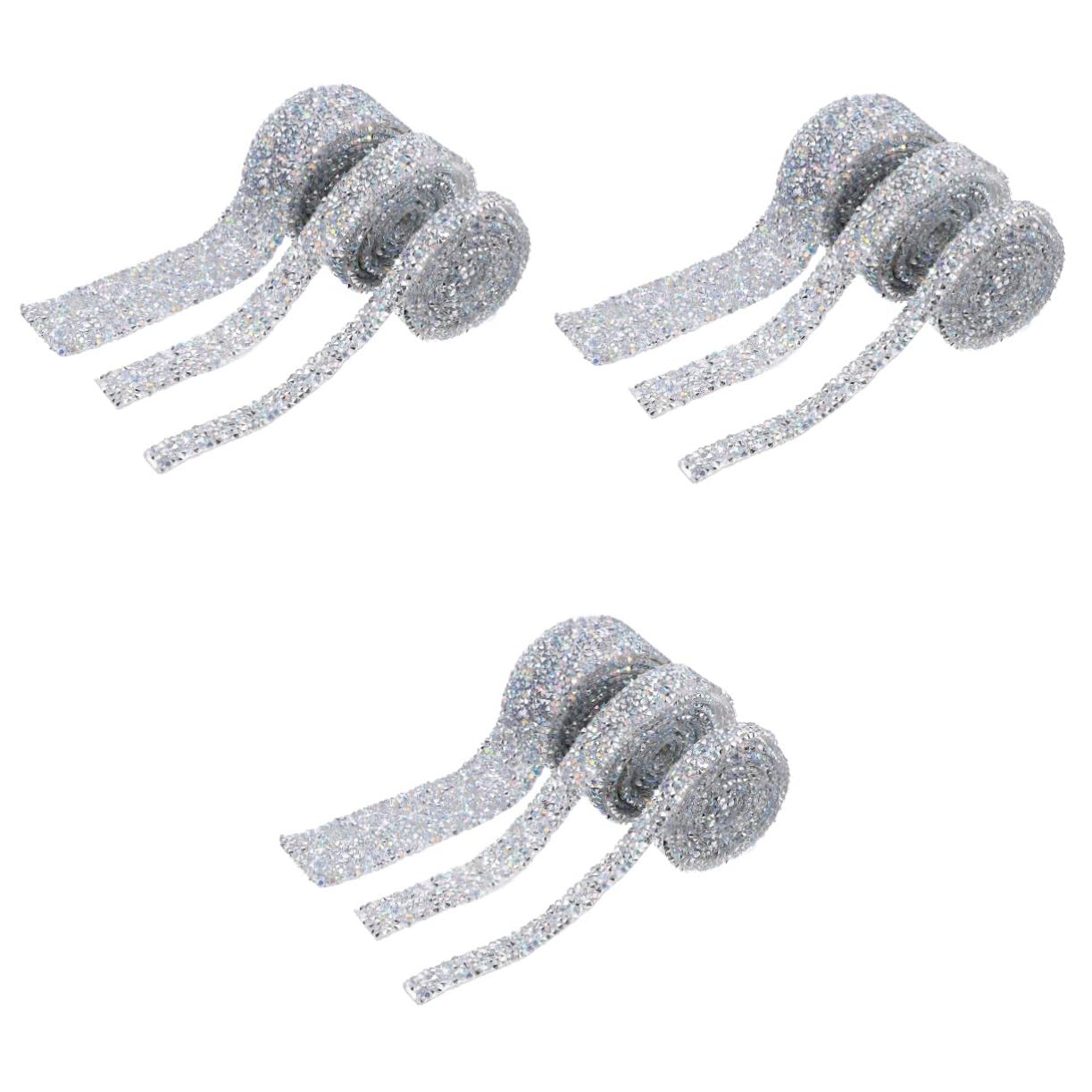 SEWACC 9rollen Strassband Für Bastelprojekte Selbstklebendes Diamantband Ab-farbe Für Hochzeiten Deko Und Accessoires
