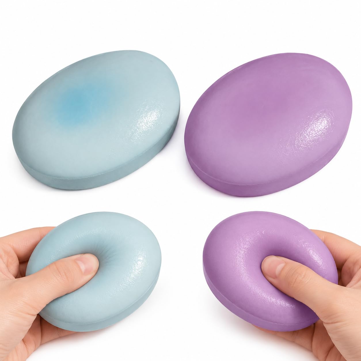 Gummy Bear Squishy, Taba Squishy, Random Color, Toy for Classroom Fidgeting, Portable Sensory Play Gift for Birthday Parties, One Piece Included (Purple and Blue)-image-46