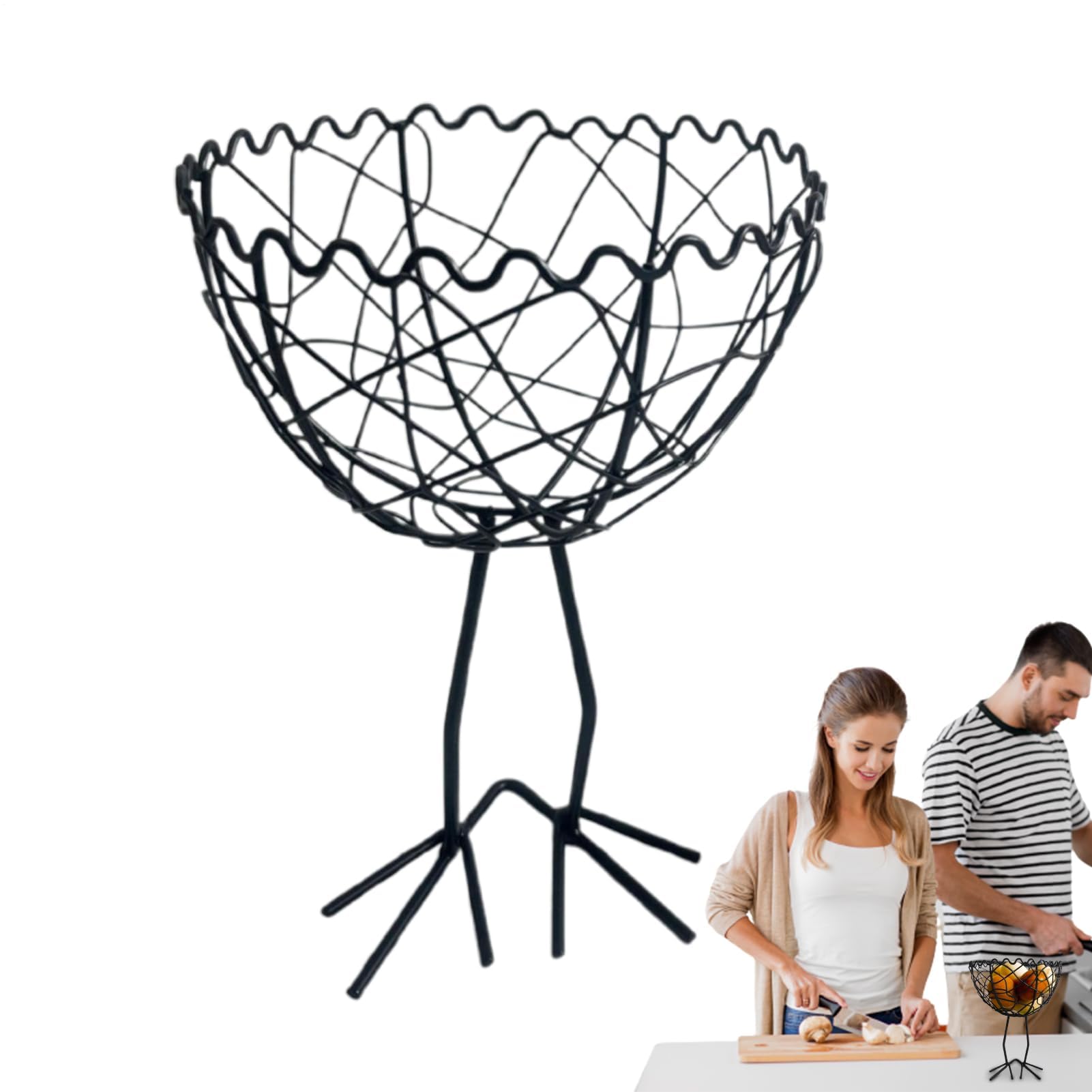 MRKU Cesta de Almacenamiento para Cocina, huevera, frutero para Comedor (Adultos)