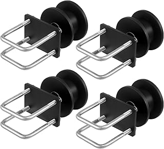 VEVOR Sliding Gate Kit, Rolling Gate Hardware Kit w/H-Shaped Wheel Groove for Cantilever Sliding Gates and Rolling Door, Sliding Gate Rollers w/ 4 Track Wheels, Heavy Duty Sliding Roller,Black