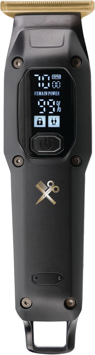 Cutting Edge T-Blade Trimmer for Men, Dual Speed with Turbo Boost T-Blade Trimmer with 6 Guide Combs, LED Display, Rechargeable 80 Minute Run-Time, Hypoallergenic Bump-Free & Irritation-Free