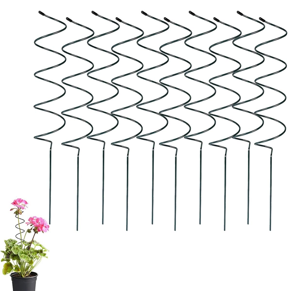Homtrator Tomato Twist Stake, Tomato Twists, Tomatoes Plant Support, Tomatoes Spiral Stakes, Rust-Resistant Metal Twist Supports, Climbing Plant Stakes for Potted Plants Tomato Rose Vine