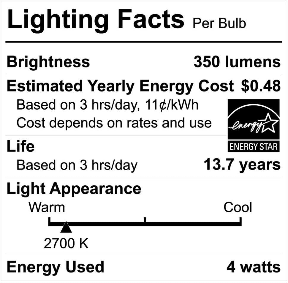 Ecosmart LED 40-Watt Equivalent B11 Candle Dimmable Energy Star Clear Glass Filament Vintage LED Light Bulb Soft White (3-Pack)