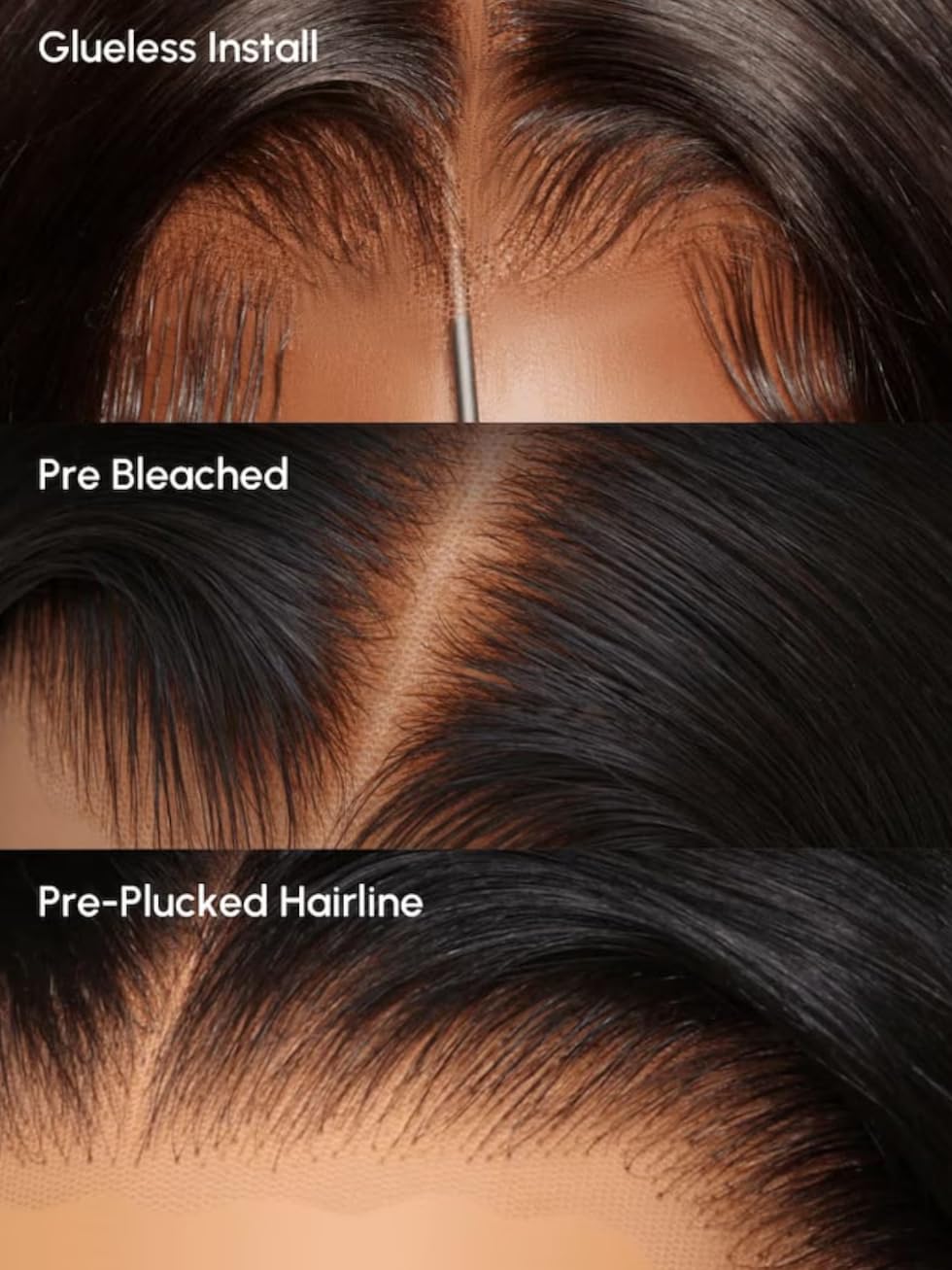 UNICE Yaki Straight Bob Human Hair Drawstring Wig Bye Bye Knots Glueless 7x5 Lace Front Wigs Human Hair Pre Plucked Pre Cut Bleached Knots Pre Everything Put On and Go Wig 10 inch