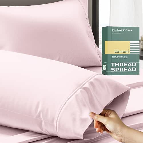 THREAD SPREAD 100% Organic Cotton Pillow Cases Standard Size -