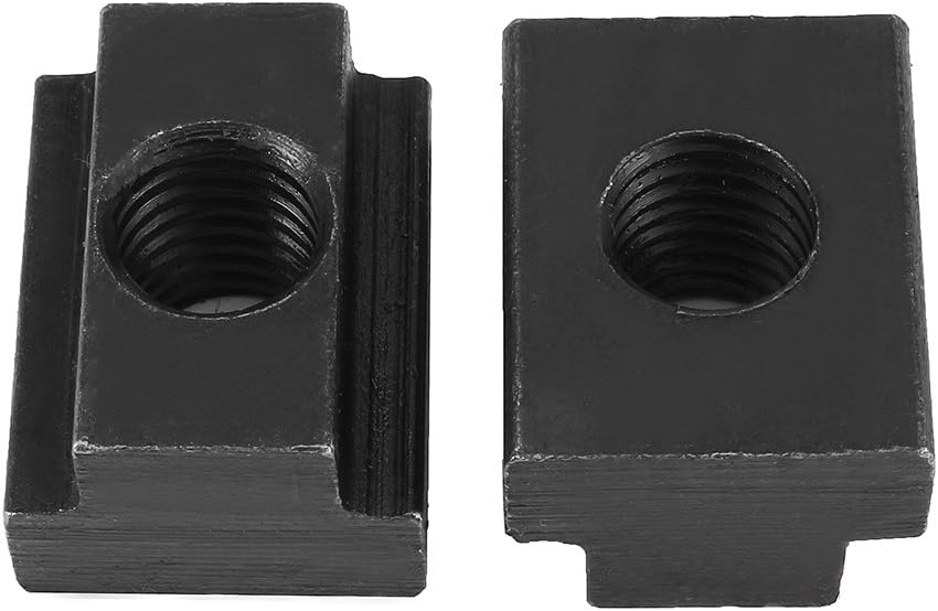 M12 Thread Nuts T-Slot Nut Black Oxide Plated Grade 8.8 Tapped T-Slot Nuts Through 2pcs
