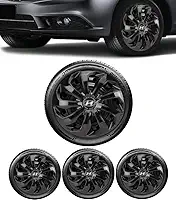 Jogo 4 Calotas Esportiva Velox Preto Brilhante Aro 15 HYUND HB20 Hatch HB20s Sedan 2015 2016 2017 2018 2019 2020 2021 2022 2023 2024