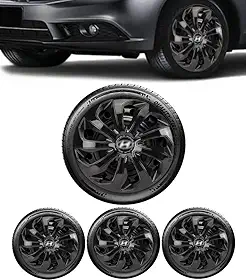 Jogo 4 Calotas Esportiva Velox Preto Brilhante Aro 15 HYUND HB20 Hatch HB20s Sedan 2015 2016 2017 2018 2019 2020 2021 2022 2023 2024