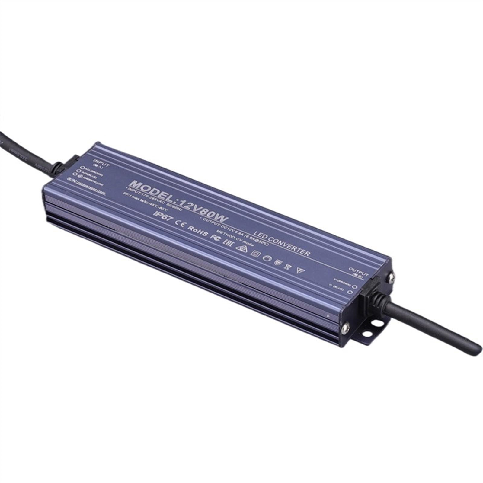 Alimentation à découpage AC 170V-265V à DC 12V 24V 36W 200W 400W 500W, transformateur de lumière LED extérieur, étanche IP67(24V_500W)
