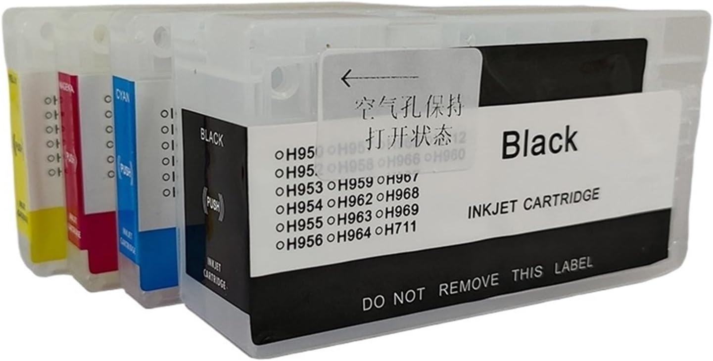 Compatible with T120 T130 T520 T530 Printer 711 711XL Refillable Ink with Disposable Chip