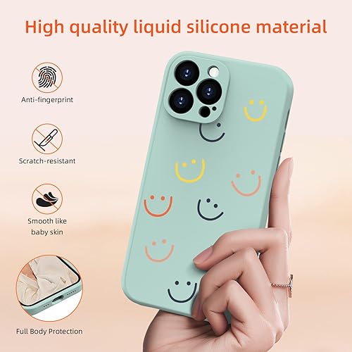 Miniatura 2 de Inber Funda para iPhone 14 Pro con bonitos diseños de moda para mujeres y niñas, funda de gel de silicona con protector de lente de cámara, funda
