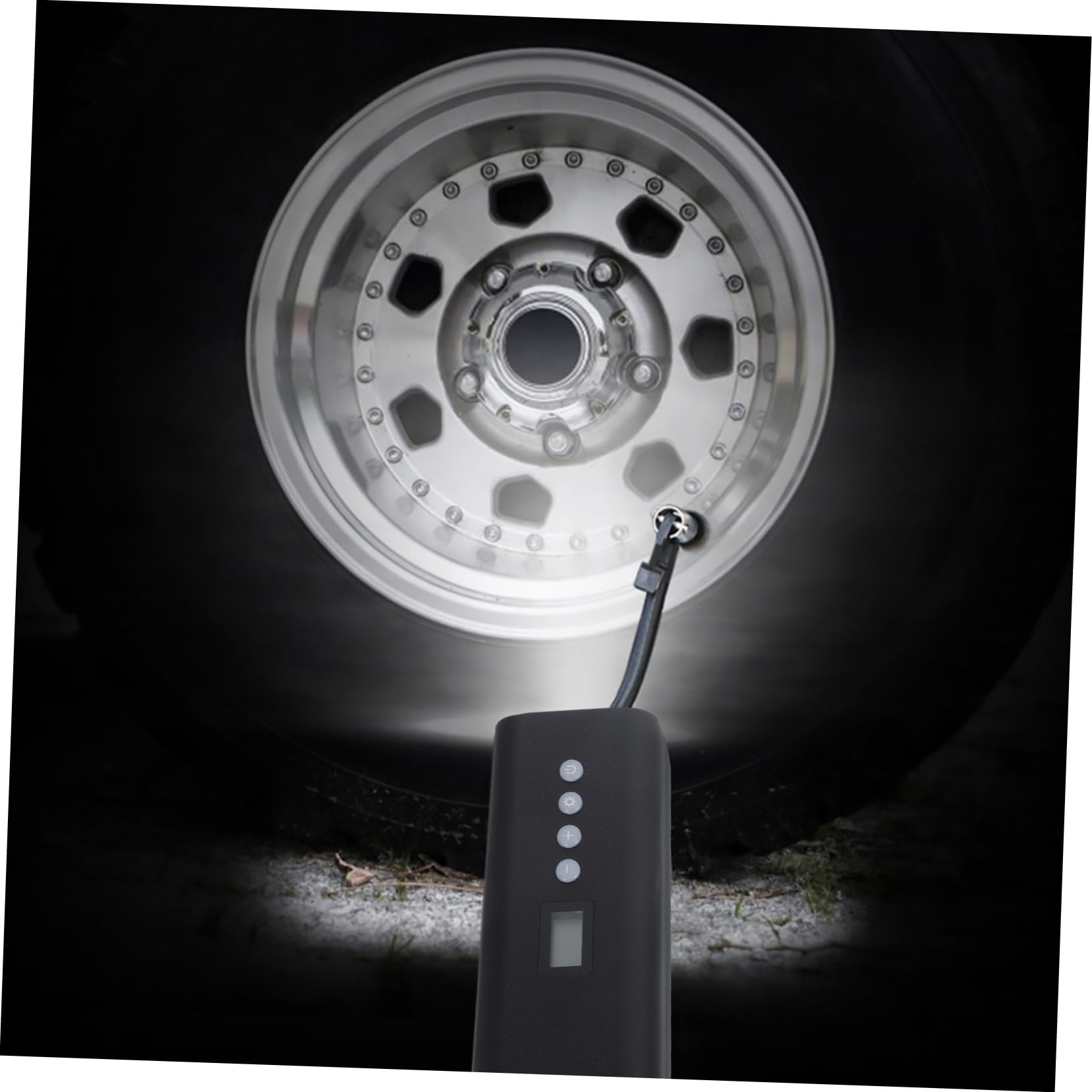 1 Juego bomba de aire inalámbrica bomba de inflado de coche inflator para inflables de inflado portátil cobre Black