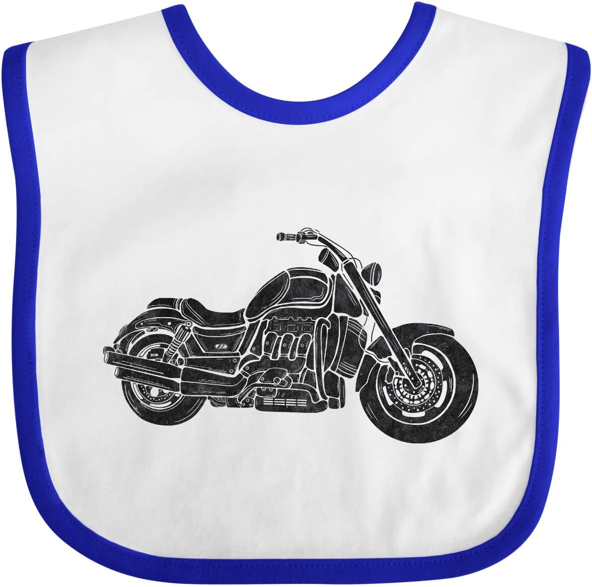 inktastic Distressed Motorcycle Baby Bib