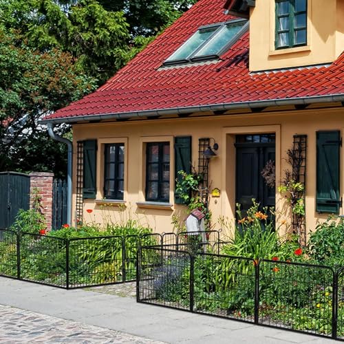 Image of Yaheetech 24in x 43ft Rustproof Foldable Metal Decorative Garden Fence