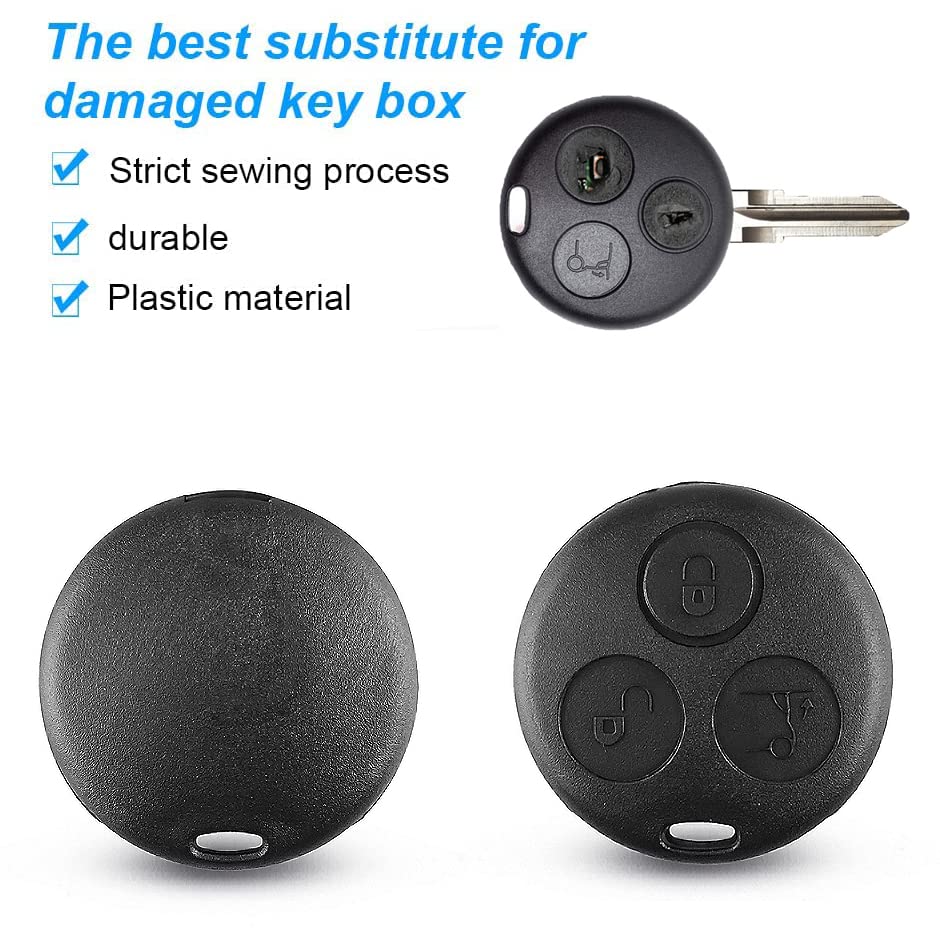 Boitier Coque plip Clé pour Smart Fortwo 450 Forfour 451 Roadster Coupe