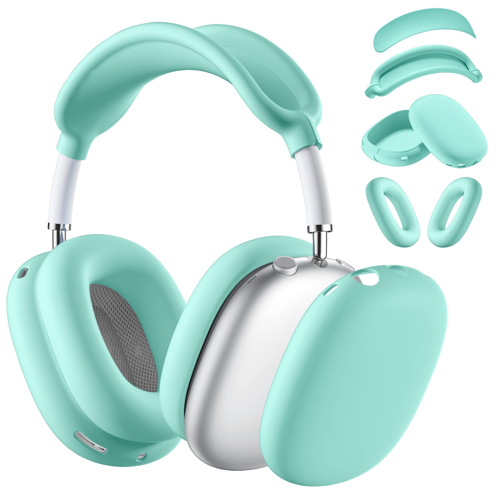 Lerobo Case Cover for AirPods Max Headphones, Soft Silicone Earcup/Anti-Scratch Earpad Case Cover/Headband Cover, Accessories Protective Cover for