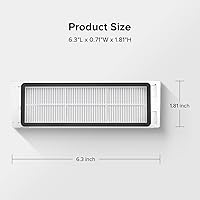 Vista 6 de roborock Paquete de 2 filtros lavables para aspiradoras robot C1, E2, E3, E4, E5, S4, S5, S5 Max, S6, S6 Pure, S6 MaxV y Q5, piezas de repuesto