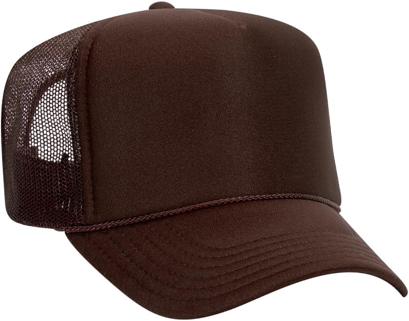 Otto Cap 5-Panel High Crown Mesh Back Trucker Hat