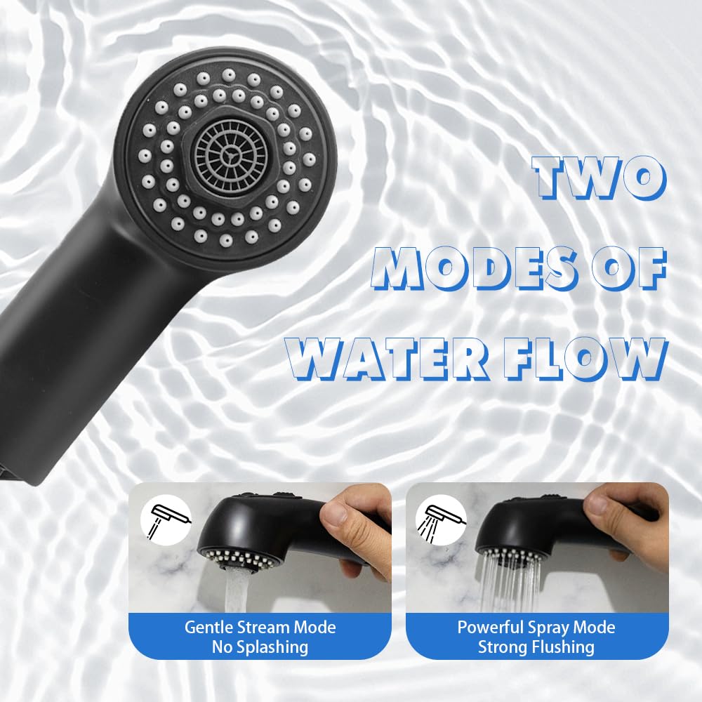 Ausziehbrause für Grohe Küchenarmatur-Teile 46298K00/46312KH0, herausziehbarer Sprühkopf, Wasserhahnkopf-Ersatz (weiches Schwarz)