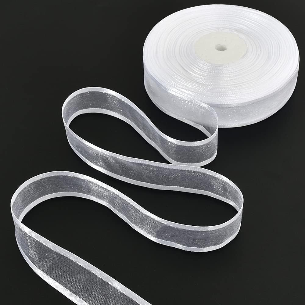 Homeford SatinEdge Sheer Organza Ribbon, 11/2Inch, 25