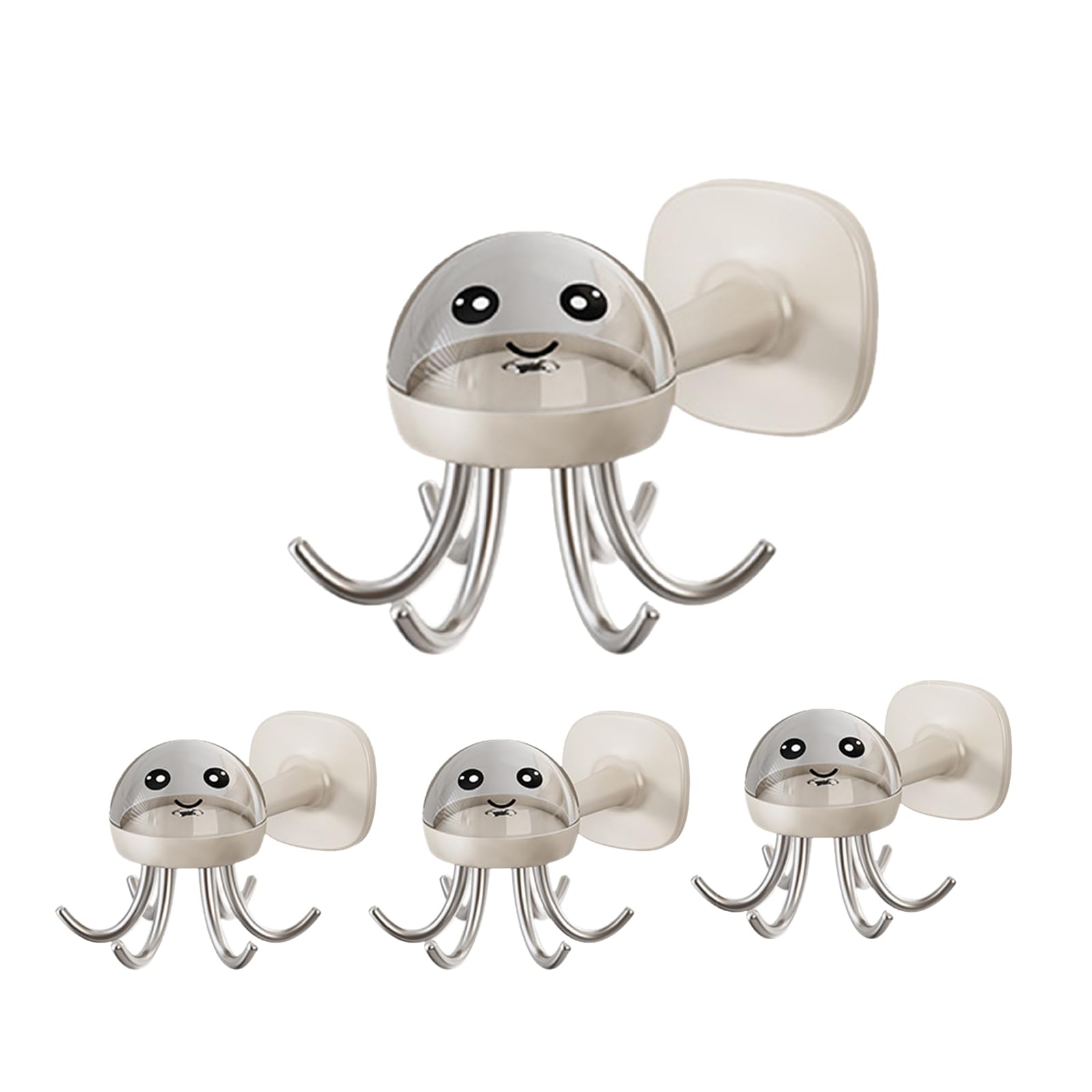 YWLUUOO 4Pcs Six Pronged Hook for Versatile Hanging Solution 360 Degree Swivels Hangers Multifunctional Rotating Bag Hanger Utility Hook