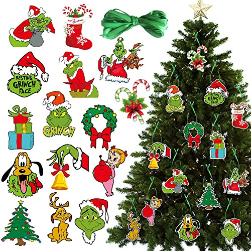 Christmas Tree Ornaments 15Pcs Christmas Tree Decorations Paper Hanging Ornament Holiday Xmas Ornaments For Indoors Home House Christmas Decor Christmas Party Favor Supplies #TOP8