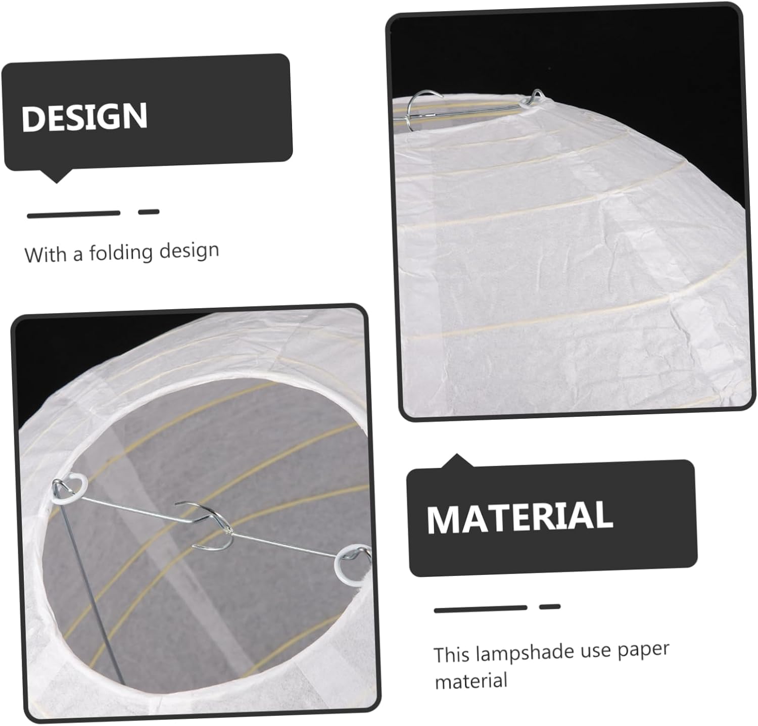 2pcs Folding Paper Lampshades Vintage Light Covers for Diy Chandelier Easy Install Indoor Decorations for Living Room and Bedroom