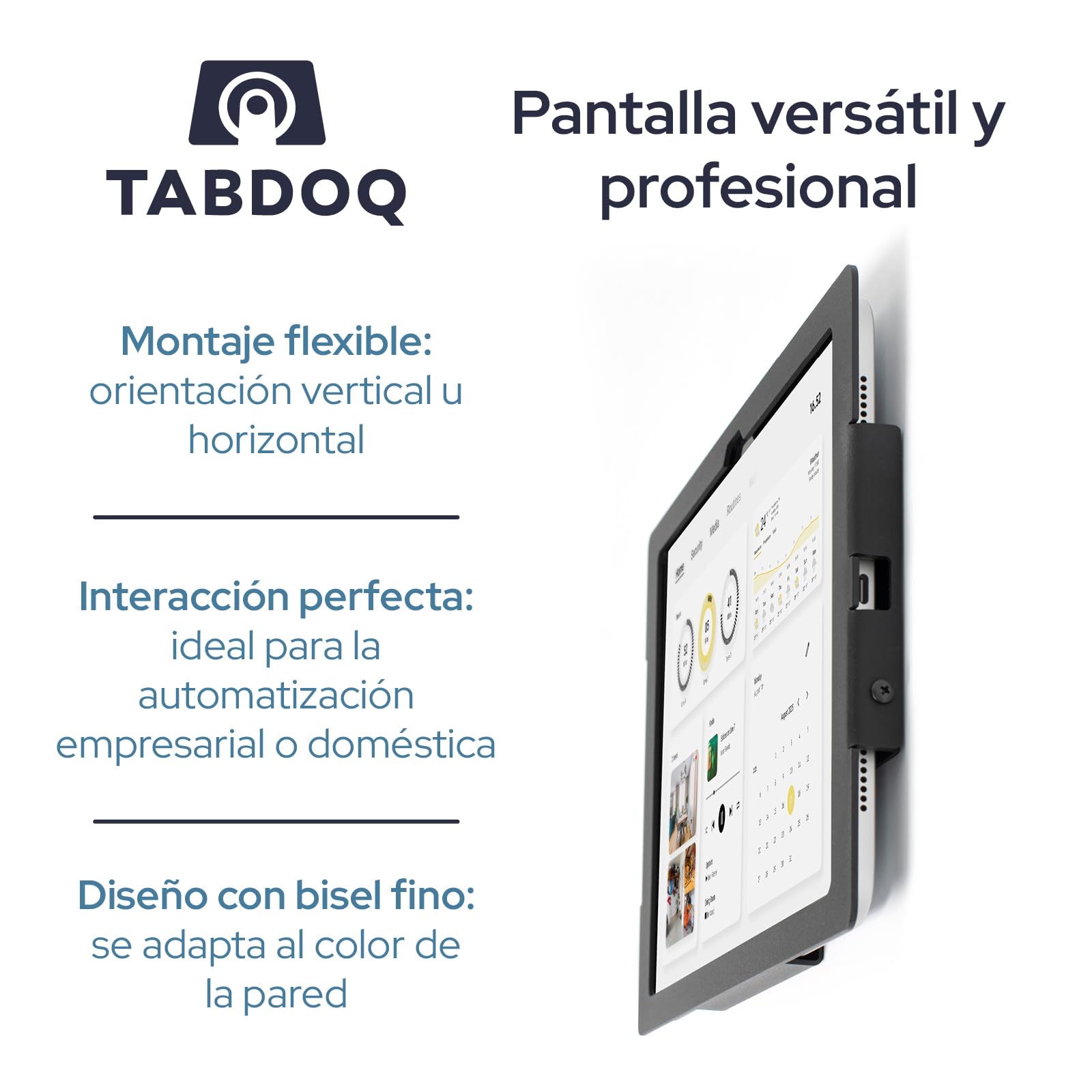 Soporte de pared para tablet Samsung Tabdoq Lite | Soporte para tablet seguro y resistente | Ideal para uso doméstico y profesional | Compatible con Samsung Galaxy TAB A9+ & A11+ | 11 pulgadas, Blanco