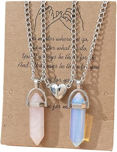 Collar magnĂ©tico de corazĂłn dividido a juego para parejas colgante de cristal de atracciĂłn mutua mejores amigos regalo de joyerĂa de amistad Collar magnĂ©tico de corazĂłn dividido a juego para parejas colgante de cristal de atracciĂłn mutua mejores amigos regalo de joyerĂa de amistad