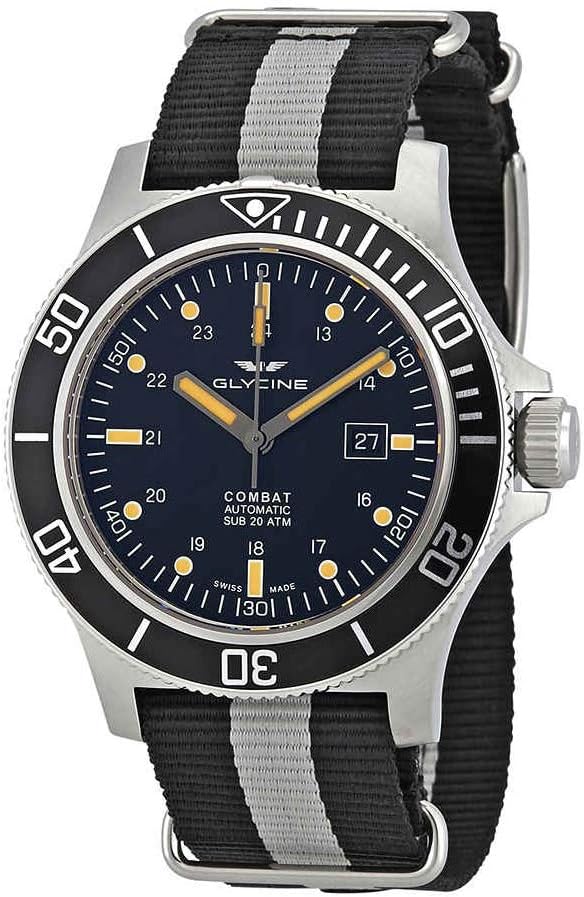 Glycine Combat SUB Automatic Black Dial Men's Watch GL0097