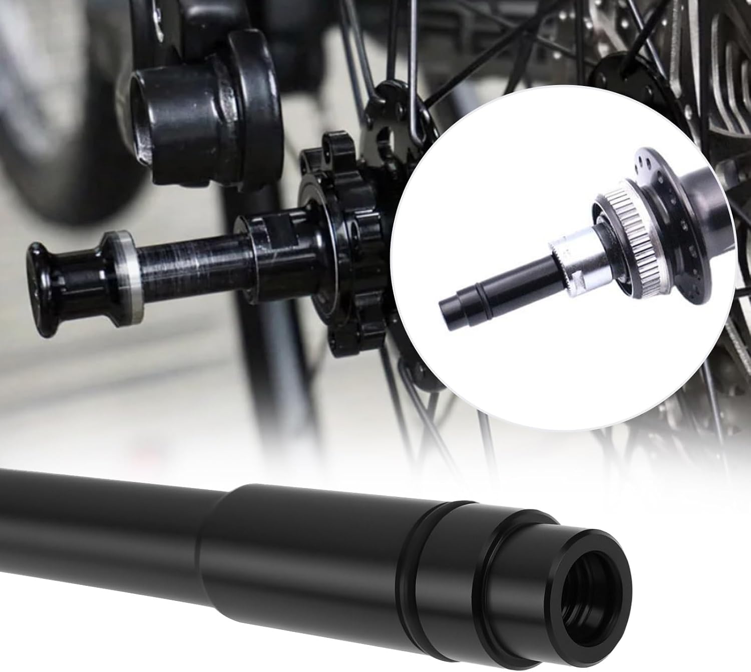 12mm to 10mm QR Adapter Thru Axle Hub Quick Release Front Wheel Hub Adapter for Mountain Road Bike Aluminum Alloy Thru Axle