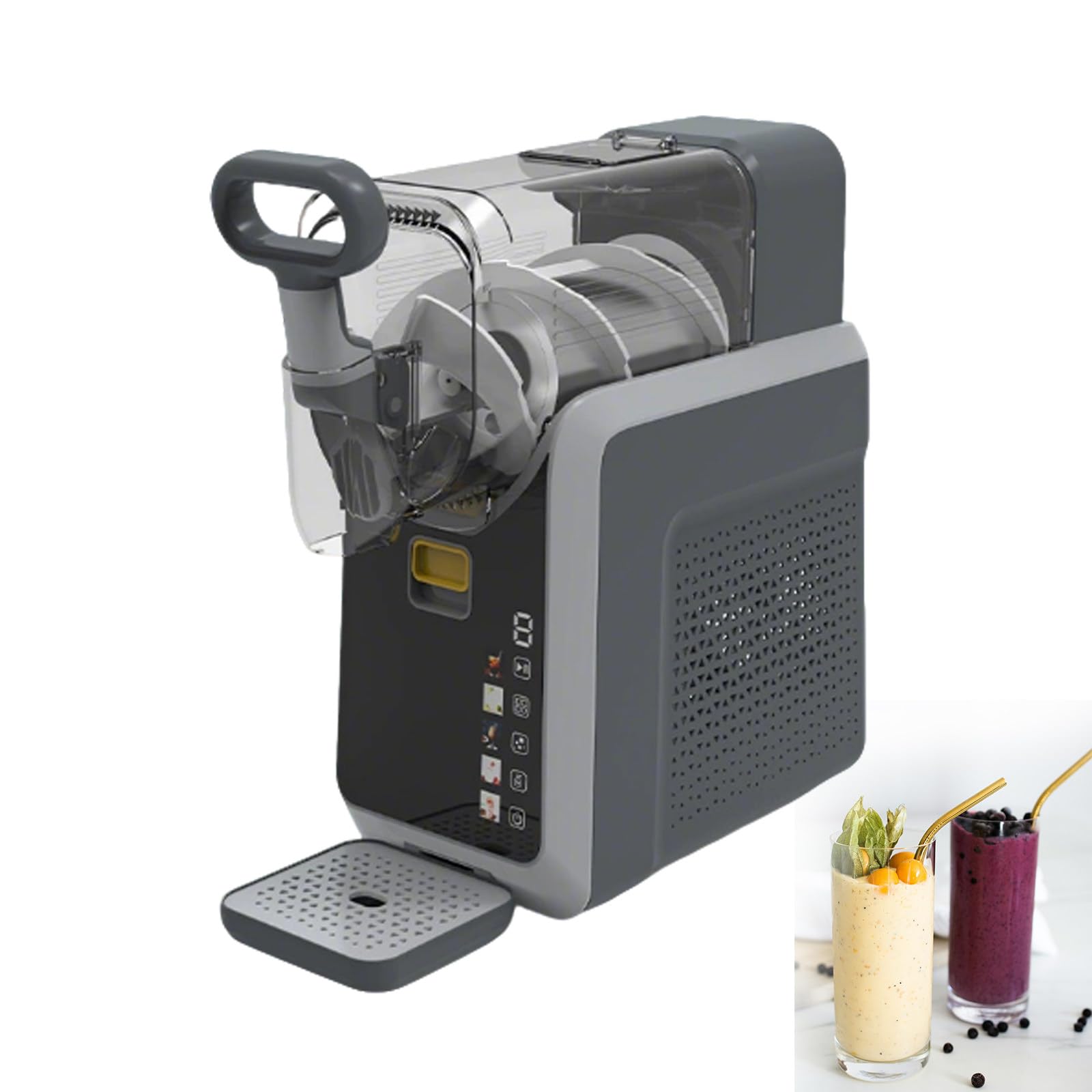 Small Home Slush Maker, Mini Home Ice Cream and Slush Maker, Tank Capacity MAX 2.0L,MIN 0.5L, Smoothie Forming Time 15-60 min, Noise Below 50 dB, for Supermarket Bar Home Party