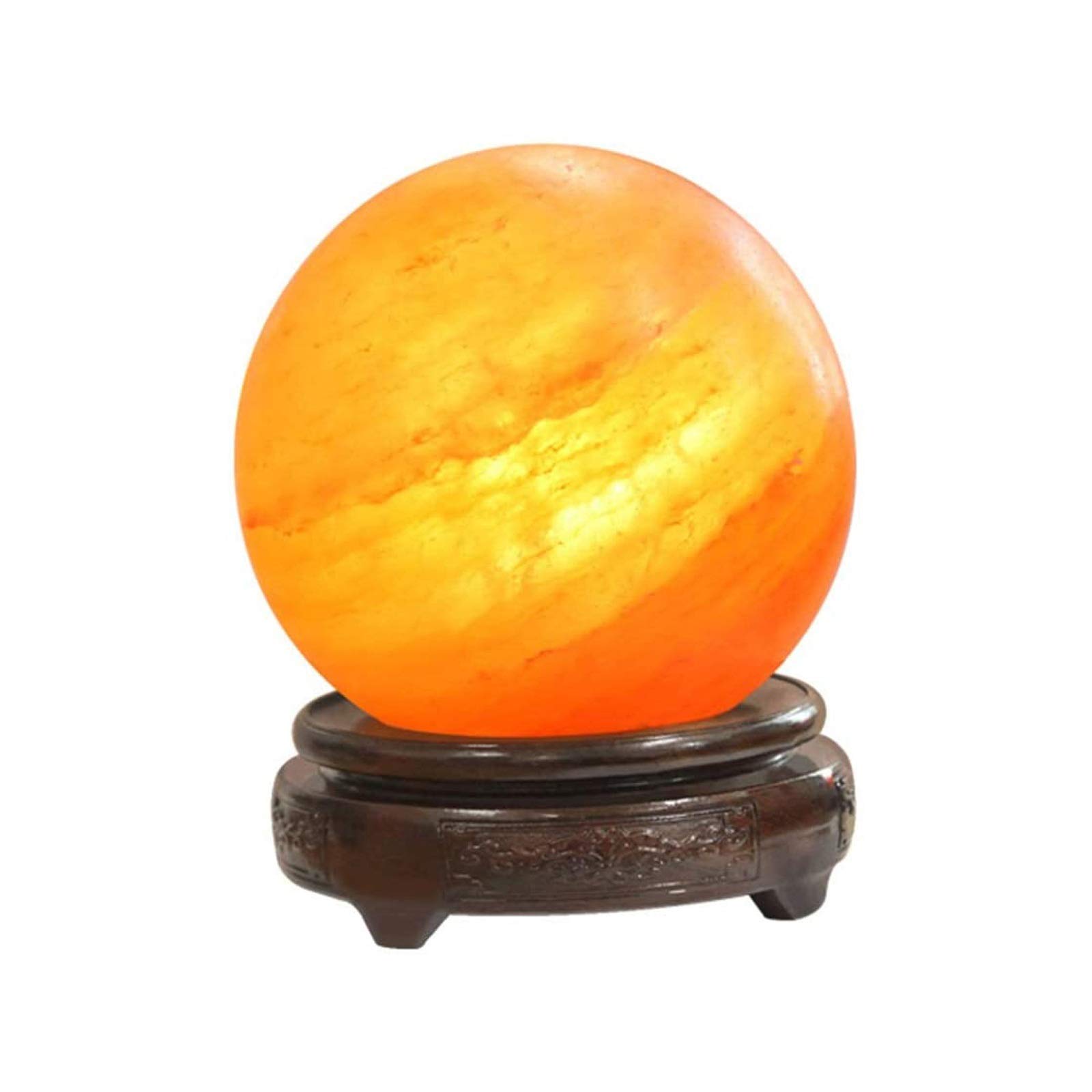 Hogar Lámparas de la Sal cristalina Natural de la Noche Luz de Sal del Himalaya Dormitorio de la lámpara pequeña lámpara de Mesa lámpara de cabecera de atenuación, Base de Madera
