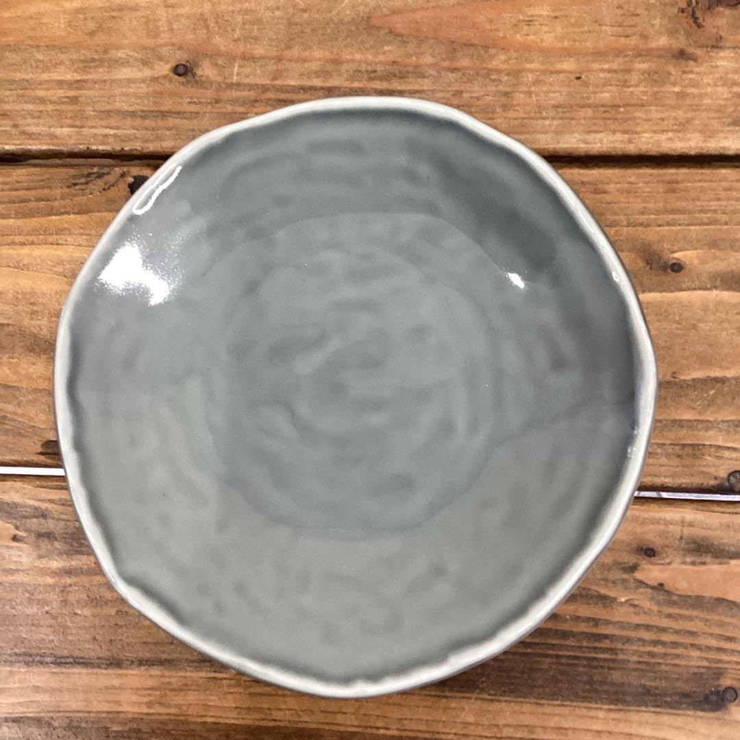 伊賀焼 灰釉 盛皿 大皿約26㎝ 蓮 善隆 作家物 工芸品 25年以上前の作品