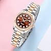 classic wristwatches for women with crystal accent and solid stainless steel band women's clothing watch waterproof