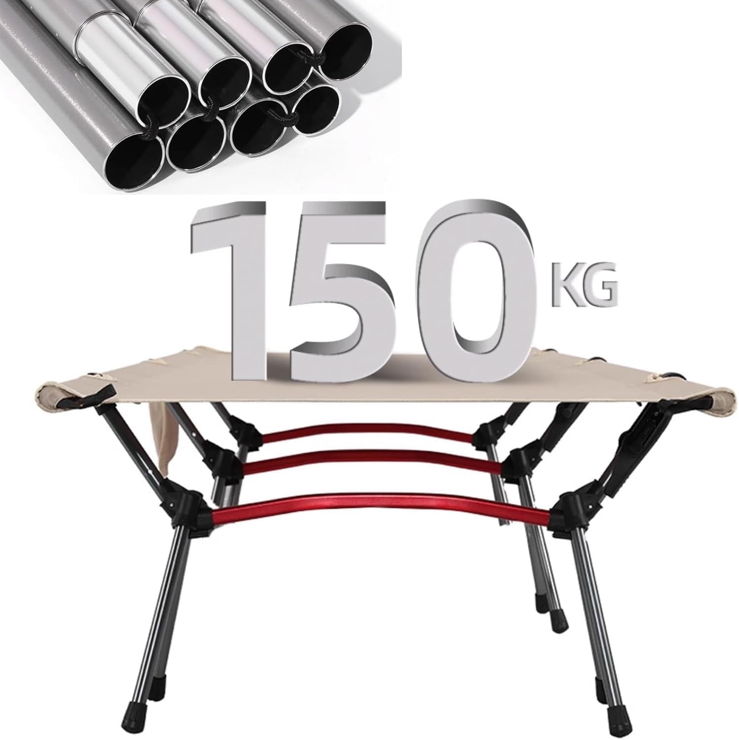 Łóżko polowe składane Przenośne składane łóżko kempingowe, wysokie i niskie, podwójne zastosowanie, uchwyt ze stopu aluminium, stabilna konstrukcja do ogrodu na świeżym powietrzu(Green)