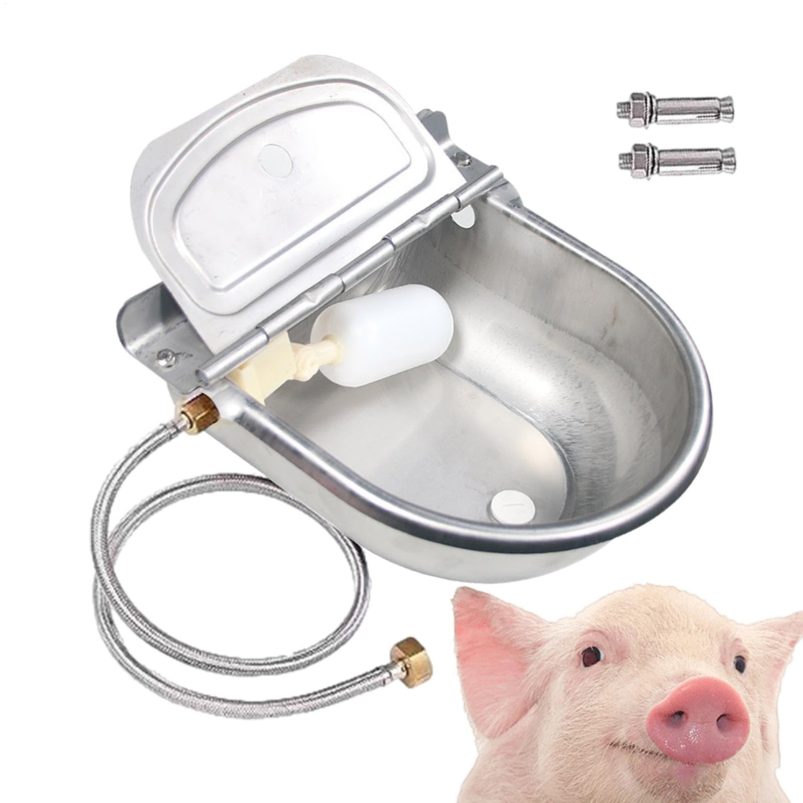 Bebedero automático para Perros, Bebedero automático de Acero Inoxidable | bebedero de ganado ajustable para animales de granja, perros, cerdos, ganado, ovejas