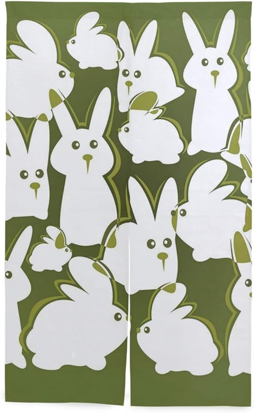 Amazon Eilanna 間仕切りカーテン 面白い漫画白いウサギ緑の背景イースター動物イラスト おしゃれ 間仕切り遮光 飾り付け 装飾 玄関 キッチン リビング 店 出入り口 突っ張り棒付き 86 143cm ラグ カーテン ファブリック オンライン通販 Amazon Eilanna 間仕切りカーテン 面白い漫画白いウサギ緑の背景イースター動物イラスト おしゃれ 間仕切り遮光 飾り付け 装飾 玄関 キッチン リビング 店 出入り口 突っ張り棒付き 86 143cm ラグ カーテン ファブリック オンライン通販