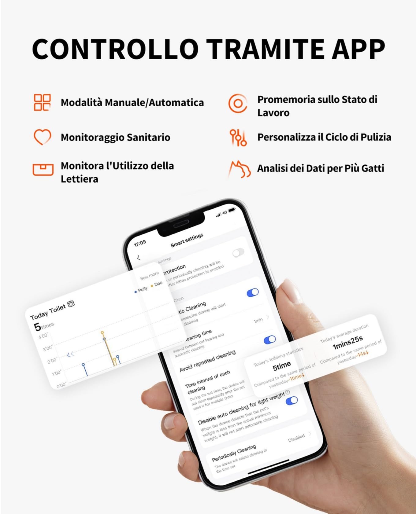 PETKIT Pura Max Lettiera Gatto Autopulente, Lettiera Automatica per Gatti,XSecure,Antiodore,capacità Massima 76L,Controllo App per più Gatti