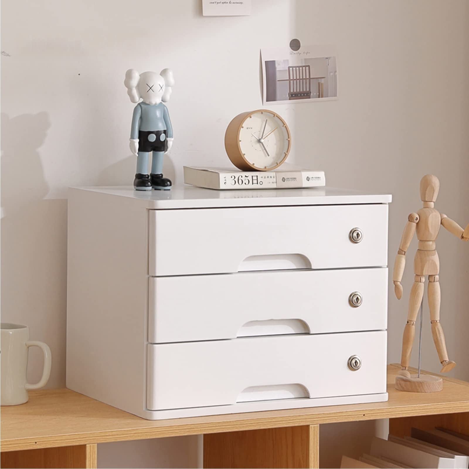 Caja De Organizador De Escritorio - Caja De Almacenamiento Madera Maciza, Archivadores, Archivador De Escritorio Con Múltiples Compartimentos De Almacenamiento, Para Accesorios De Escritorio ( Color :