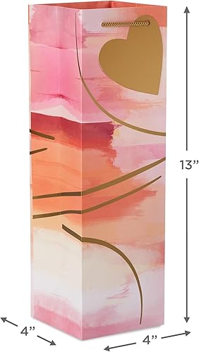 Miniatura 9 de Hallmark Bolsas de regalo de botella de vino de Navidad con asas y etiquetas de regalo (4 bolsas Navidad roja, guirnalda verde y blanca) para