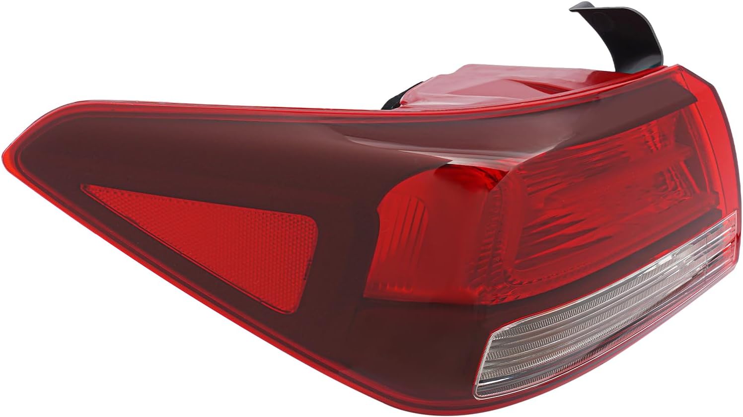 Halogen Tail Light Assembly for Kia Rio 2018 2019 2020 2021 2022 2023 Left Driver Side Outer Tail Lamp Replacement Red&Clear Lens Red Housing 92401H9100 KI2804143 (Left Driver Side)