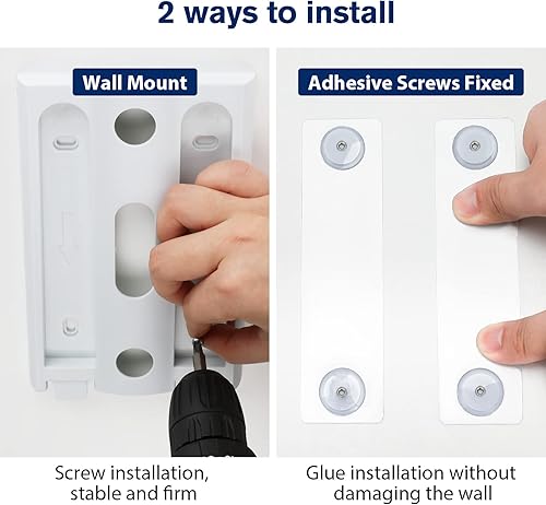 Miniatura 5 de Insdawn Dispensadores de champú para ducha, dispensador de jabón montado en la pared, 2 cámaras, acondicionador y gel de baño, dispensador de champú