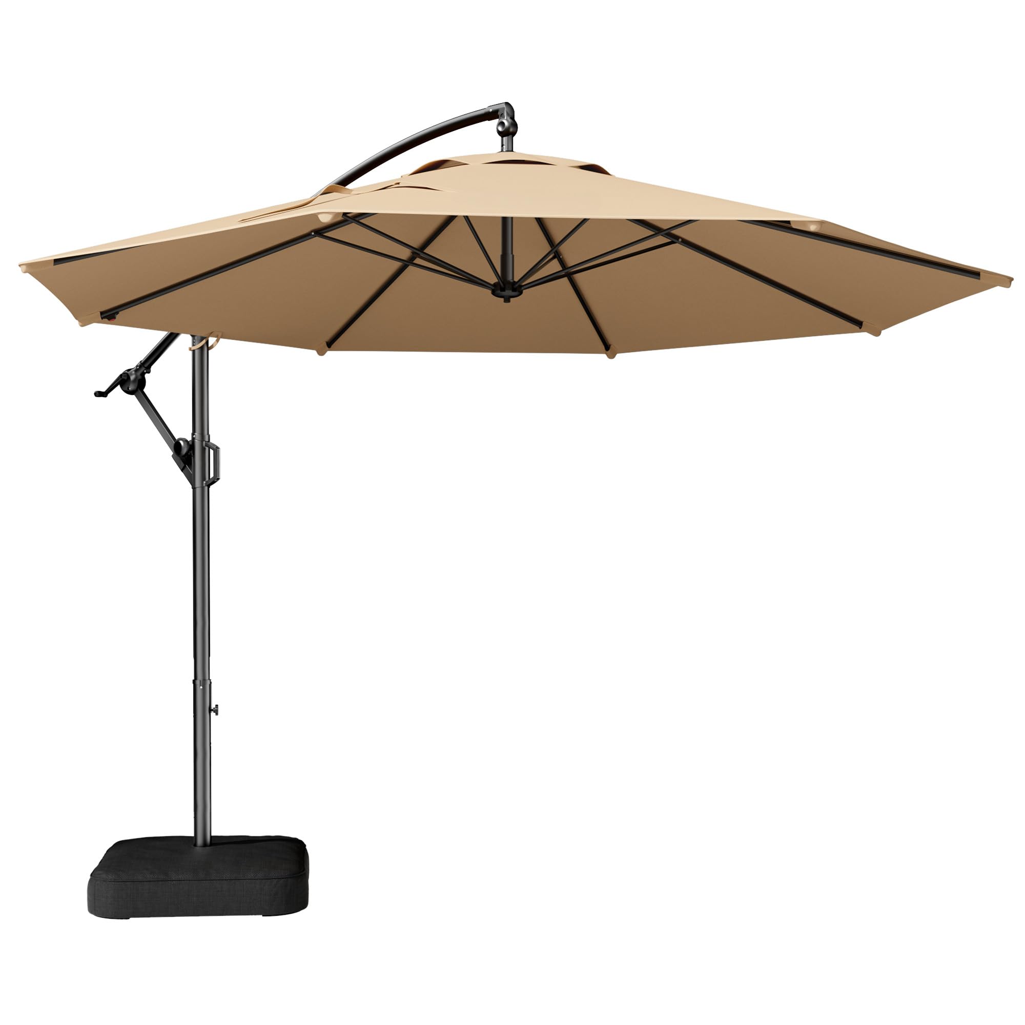 HOMSHADE 10ft Offset Patio Umbrella