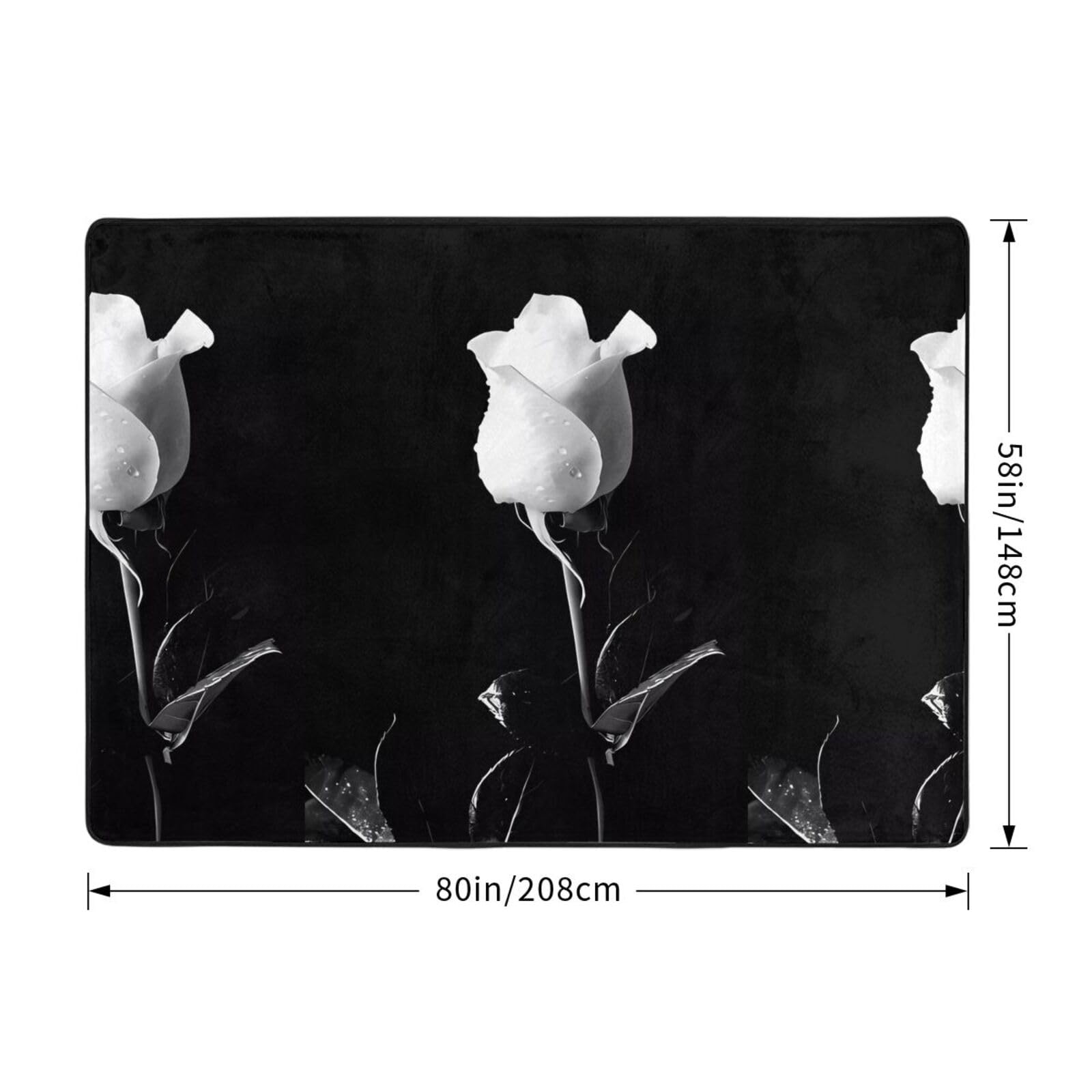 Tapis de sol antidérapant en peluche monochrome imprimé rose 203,2 x 147,3 cm – Confort bien conçu pour votre oasis d'intérieur