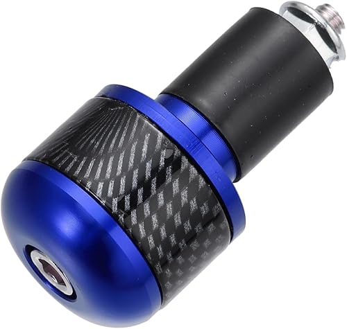 Miniatura 5 de X AUTOHAUX 1 par 78 "0.866 in azul motocicleta manillar extremo agarres barra extremos tapón tapón fibra de carbono patrón para motocicleta