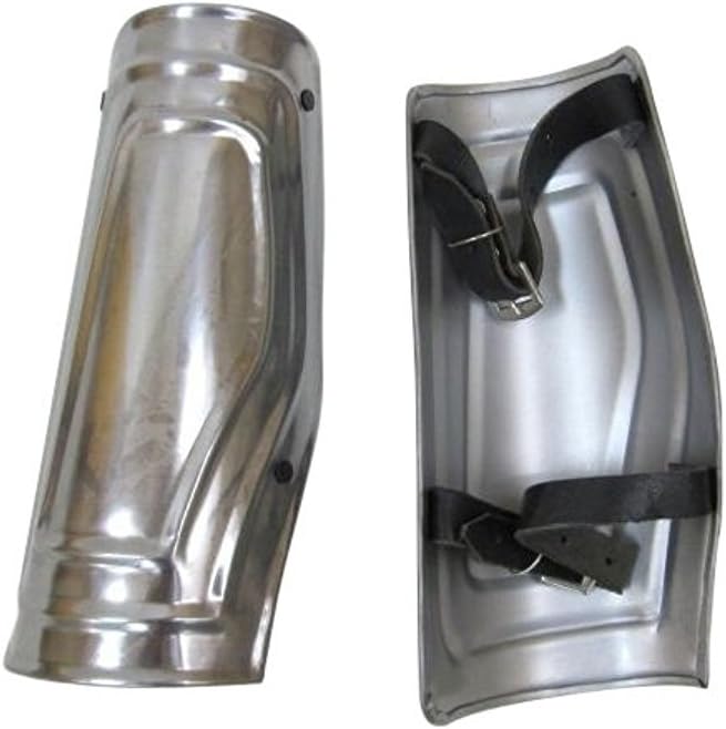 Armor Steel Arm Guards - Medieval Armor One Size Fit All - Silver